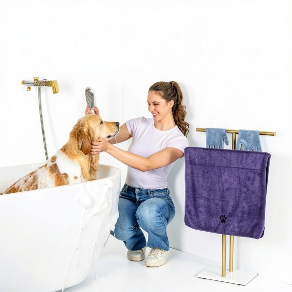 Pallaris Dog Shower Wand Rust Proof Unfinished Black-5