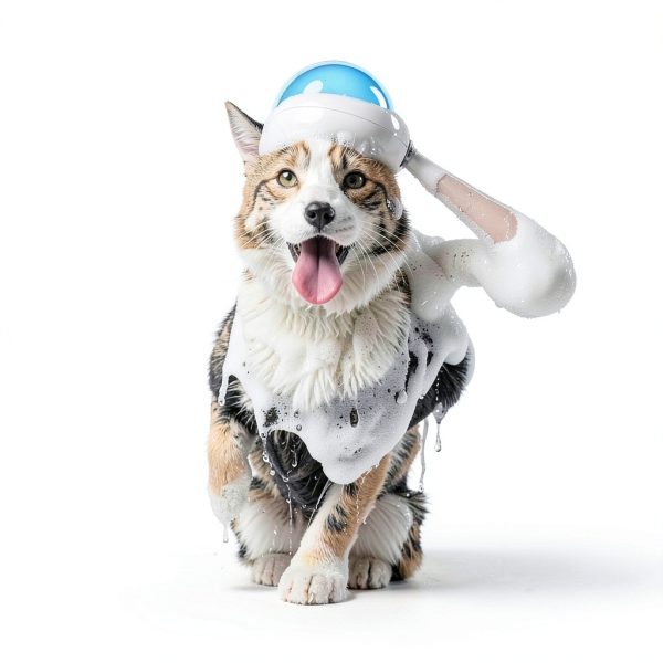 SpuotFan Electric Foaming Shampoo Dispenser UFO Pet Bath-7