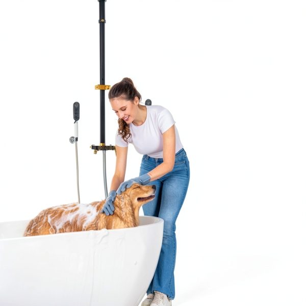 Pallaris Dog Shower Wand Rust Proof Unfinished Black-6