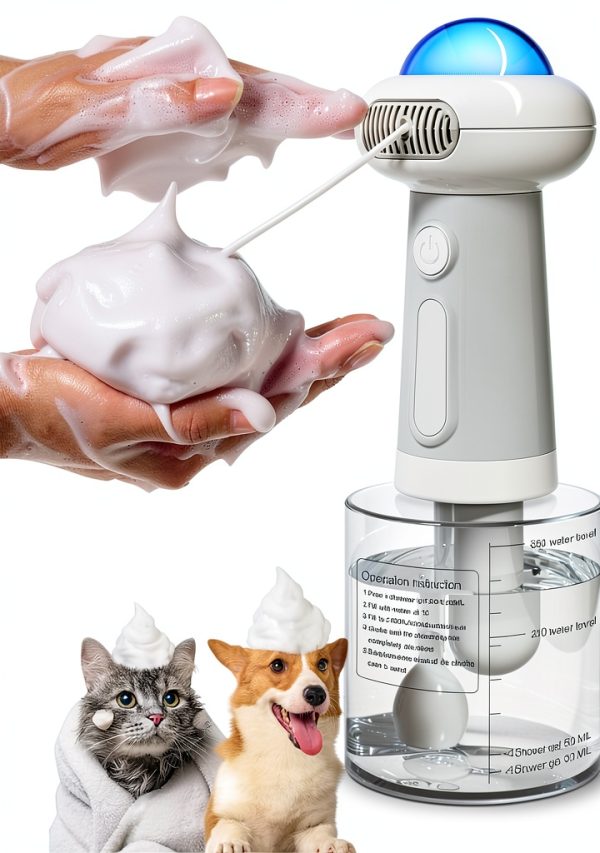 SpuotFan Electric Foaming Shampoo Dispenser UFO Pet Bath-0