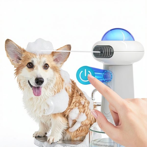 SpuotFan Electric Foaming Shampoo Dispenser UFO Pet Bath-6