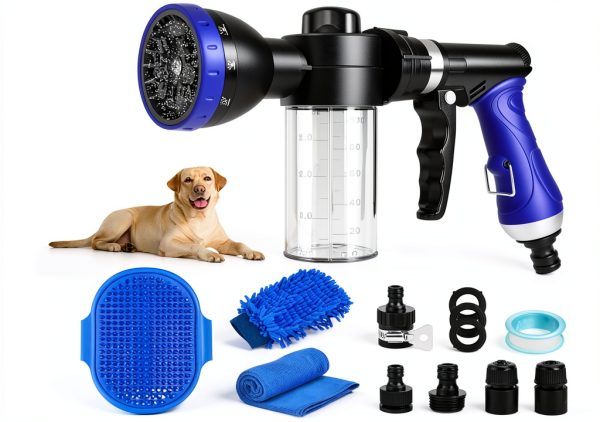 PWEZON Dog Bathing Sprayer Adjustable 10 Patterns Car Washer-0