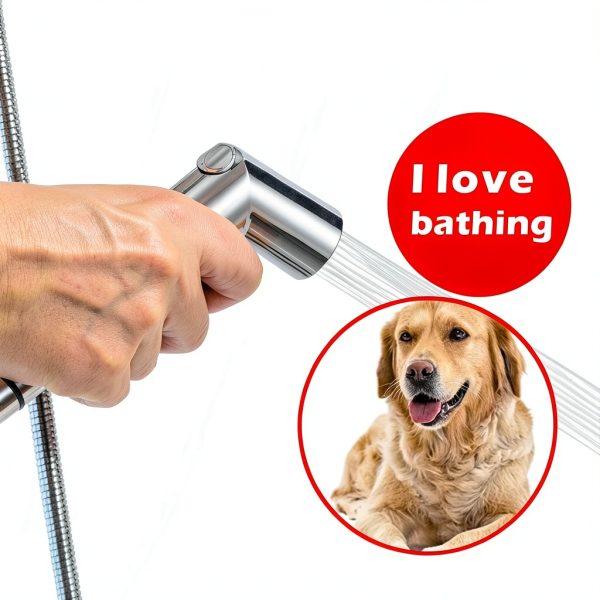Sumerain Pet Shower Sprayer Chrome Brass Wall Mount Dog Bath-8