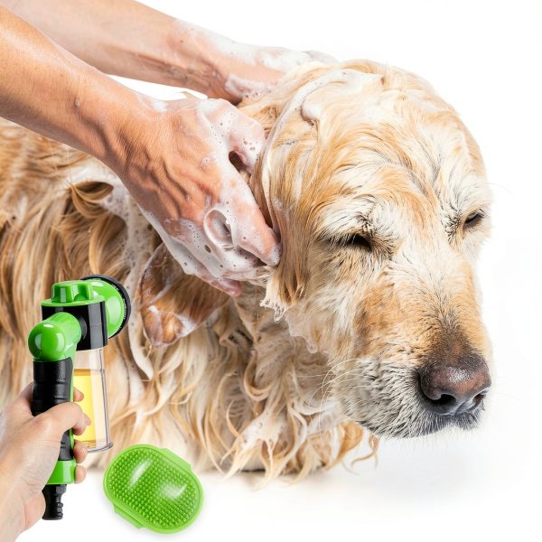 Weewooday Pet Bath Brush Foamer Adjustable Dog Grooming-4